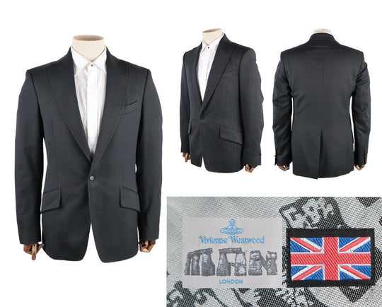 Men's Vivienne Westwood Navy Wool Blazer Jacket Size 40 US / 50 IT