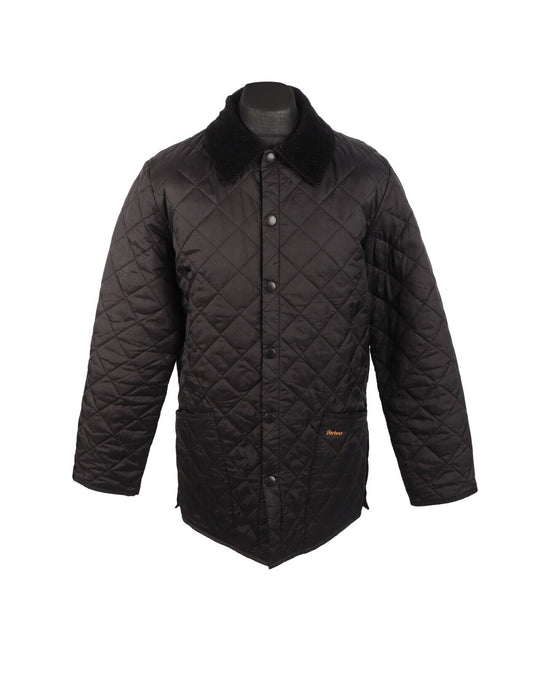 BARBOUR Liddesdale Jacket Black Utility Quilted Men's Size 2XLT