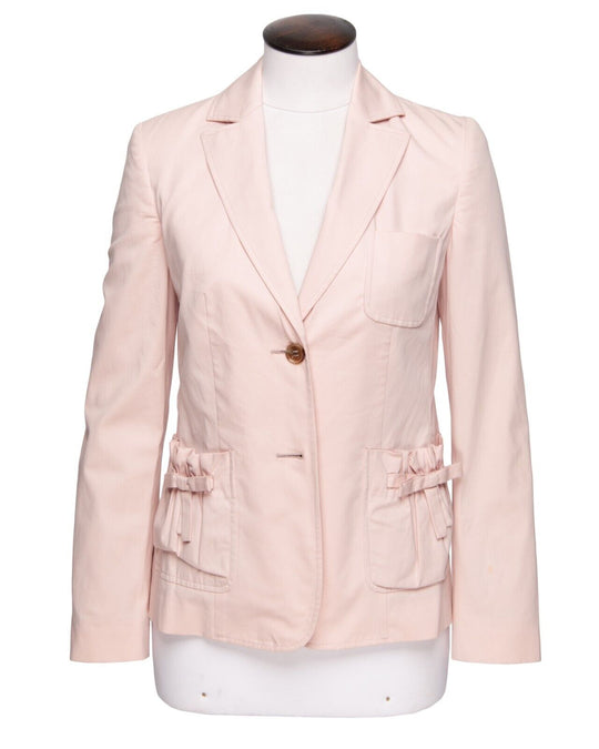 RED VALENTINO Blazer Pink Cotton Womens Jacket Size 40 IT