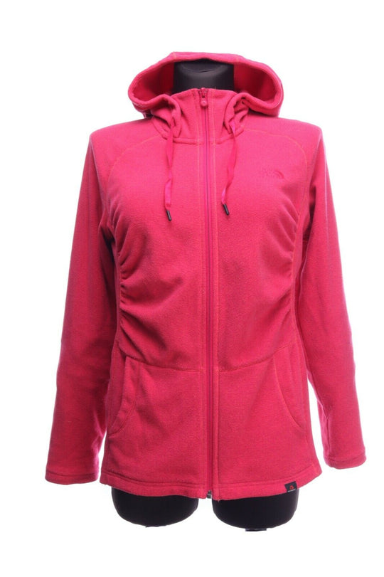 ThE NORTH FACE Magenta Fleece Full Zip Hooded Jumper Hoodie Size M