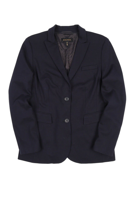 Women's ESCADA Navy Viscose Blend Jacket Blazer Size 40 / M