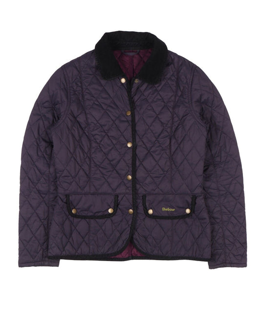 BARBOUR SMU Vintage Quilt Jacket Purple Women's Size UK 12 / US 8 / EUR 38
