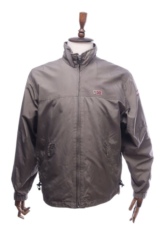 NAPAPIJRI Olive Lightweight Outdoor Windbreaker Jacket Size M