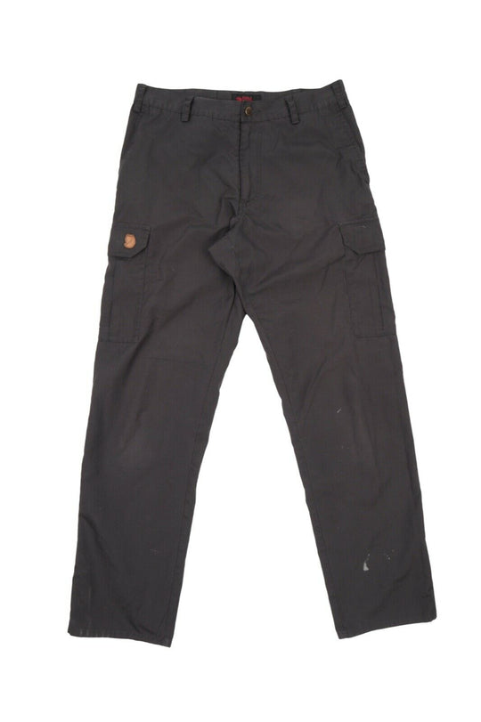 Men's FJALLRAVEN Grey Cotton Multipocket Outdoor Pants Size 50