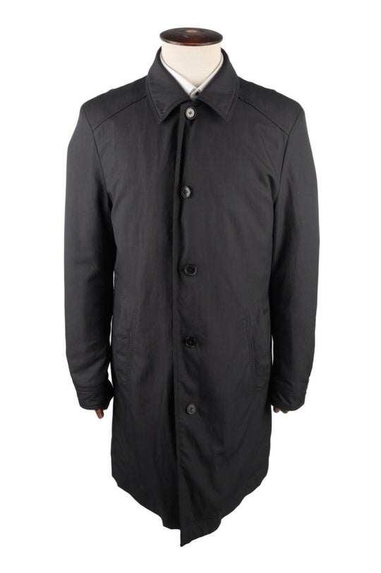Men's HUGO BOSS Grey Fenland Long Rain Coat Size 50 IT 40 US