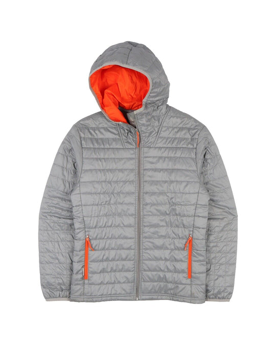 ICEBREAKER Hooded Puffer Grey Wool Lined Men's Jacket Size S