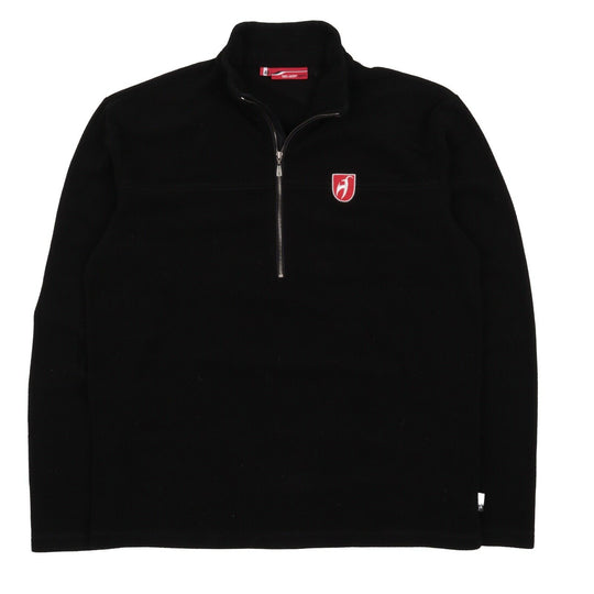 Men's TONI SAILER Black Zip Neck Fleece Sport Ski Sweater Jumper Size 48 IT / M