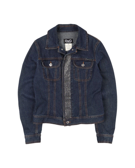 Vintage DG DOLCE GABBANA Jeans Jacket Blue Womens Denim Size S
