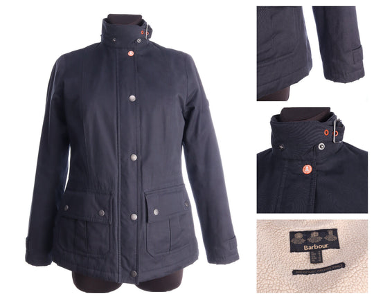 BARBOUR Dark Blue Polar Fleece CONVOY WB Jacket Size UK 10 US 6