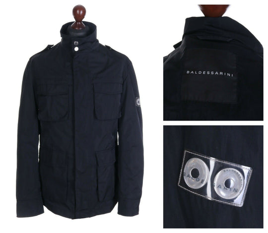 Men's BALDESSARINI Black Multipocket Zip Up Lightweight Jacket Size 52