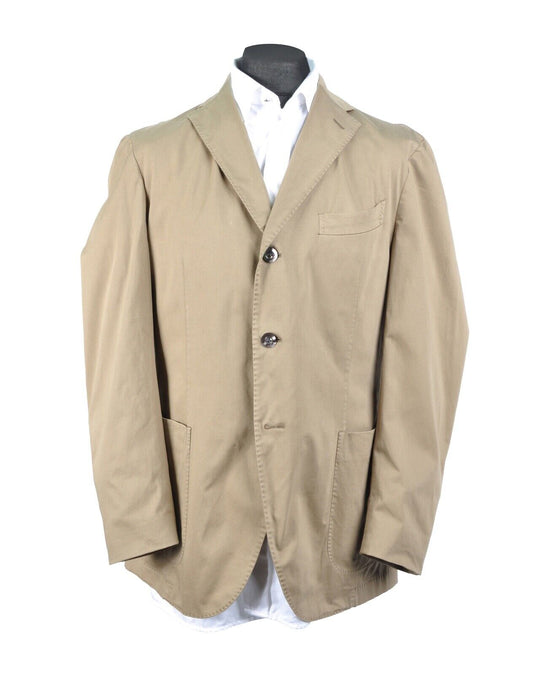 Boglioli Coat Beige Cotton Men's Unlined Blazer Size 54 IT