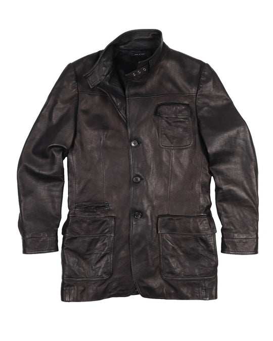 GUCCI by Tom Ford Leather Black Jacket Men's Size ~ 52 IT
