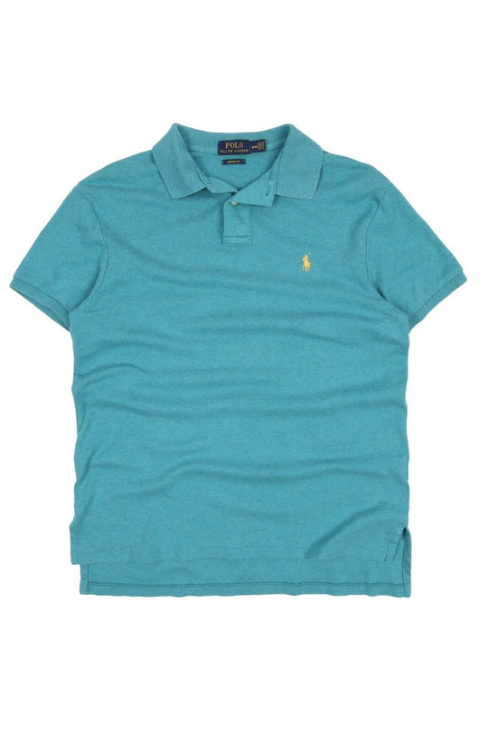 Men's RALPH LAUREN Pique Cotton Turquoise Green Polo Shirt Size M