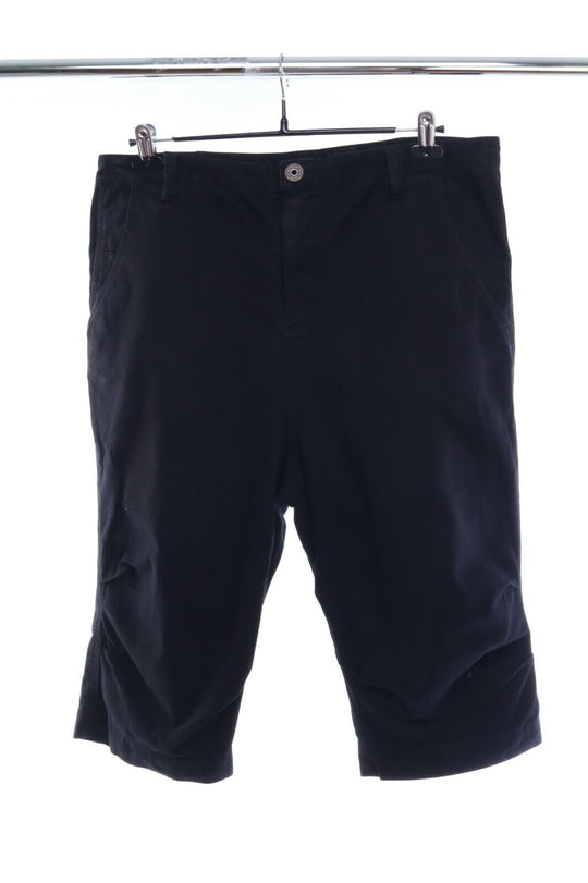 ALL SAINTS Black Cotton Detach Shorts Size 32