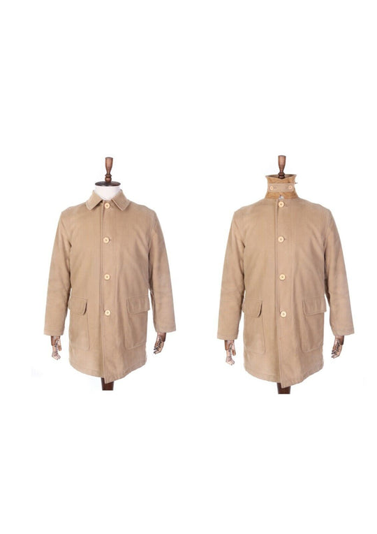 Men's CORNELIANI Beige Cotton Blend Corduroy Sportswear Coat Size 46 R