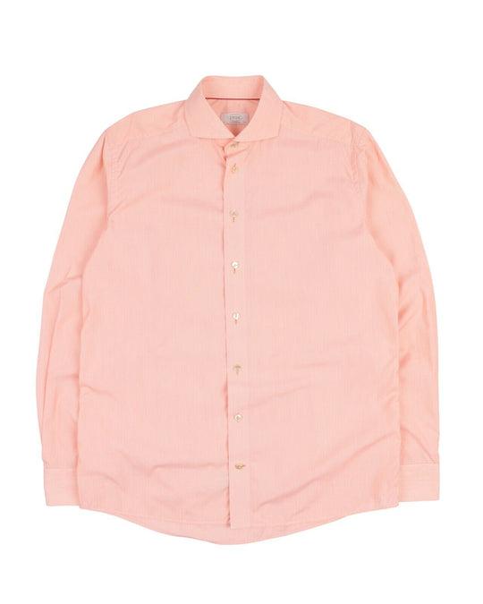 Men's ETON Orange Striped Cotton Dress Shirt Size 16.5 / 42