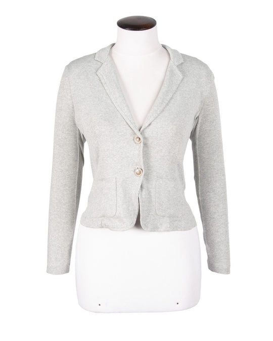 FABIANA FILIPPI Cardigan Grey Dyed Button Cotton Blend Sweater Women's Size S