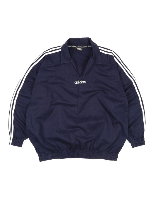 Vintage ADIDAS Jacket  Blue 3 Striped Track Top Zip Men's Size L