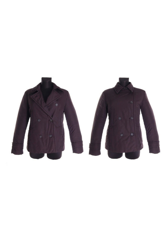 Women's MAX MARA Brown Padded Double-Breasted Short Jacket Size uk 8 us 6