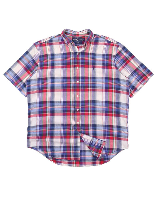 Men's RALPH LAUREN Multicolour Check Cotton Blaire Shirt Size L