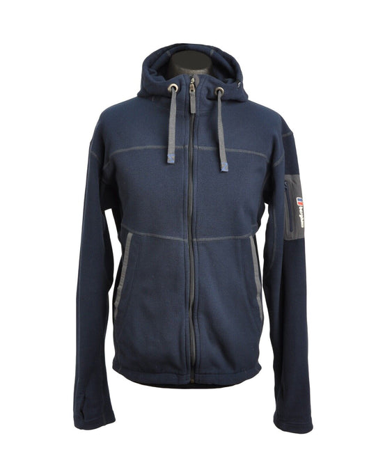 BERGHAUS Full Zip Blue Fleece Hoodie Men's Outdoor Jacket Size L