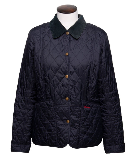 BARBOUR Eliza Summer Liddesdale Quilted Jacket Blue Womens Size UK 16 / US 12