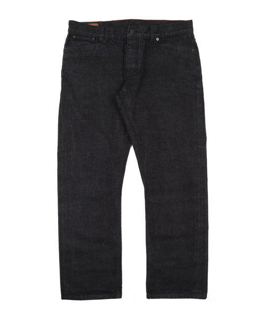 HERMES Denim Jeans Black Cotton Selvage Men's  Size 48 IT