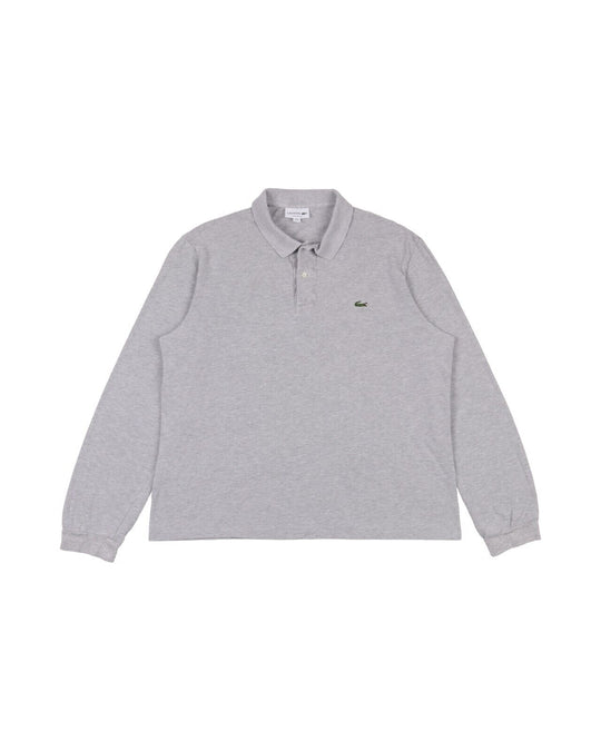 LACOSTE Polo Shirt Gray Cotton Pullover Mens Long Sleeve Top Mens Size 6