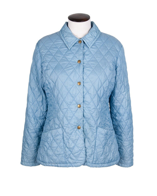 BARBOUR Shaped F/Weight Quilt Short Jacket Blue Women's Size 8 US / 12 UK