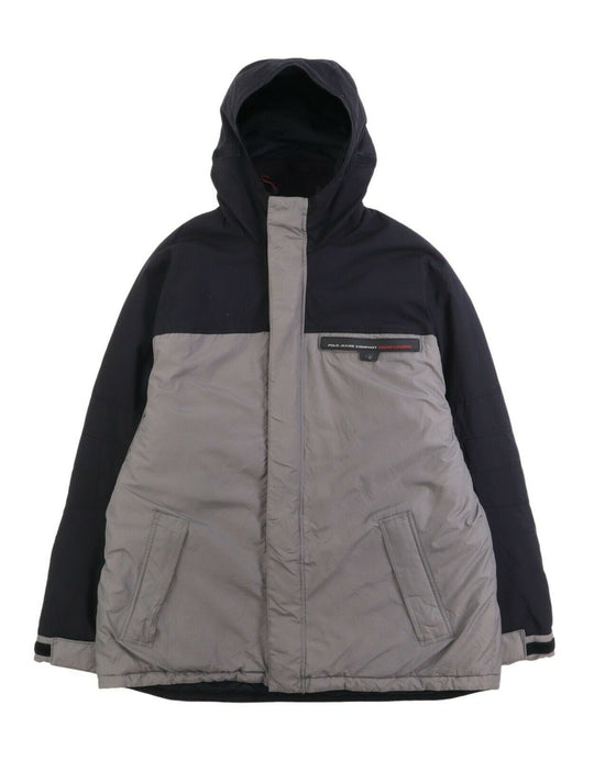 Men's POLO BY RALPH LAUREN JEANS Grey Hooded Snowboard Jacket XL