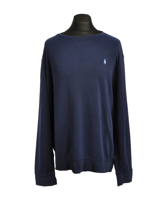 POLO RALPH LAUREN Pullover Navy Blue Cotton Crew Neck Men's Jumper Size XXL