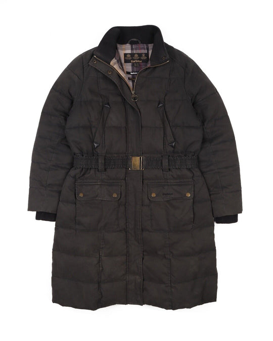 BARBOUR Belton Coat Black Fibre Down Women's Quilted Jacket Size 16 UK 12 US