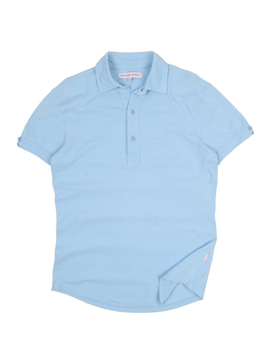 Men's ORLEBAR BROWN Light Blue Pique Cotton Polo Shirt Size M