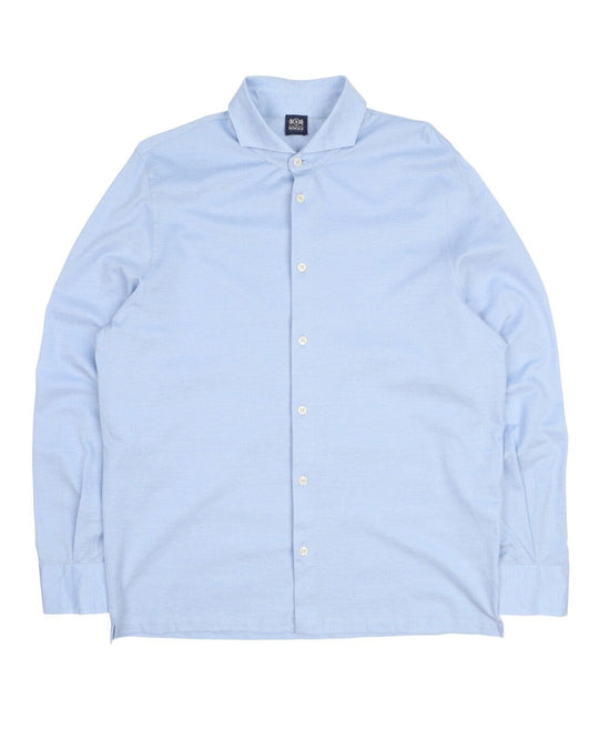 Men's BOGGI Milano Blue Pique Cotton Shirt Size XL