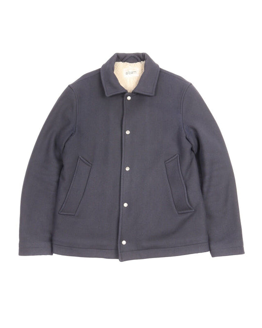 Men's ALBAM Navy Blue Wool Blend Work Blazer Jacket Size S