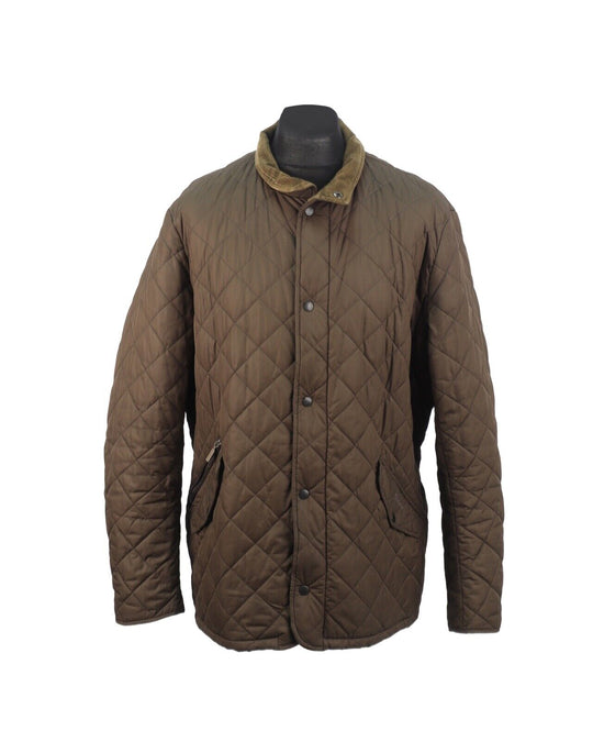 BARBOUR Chelsea Sportquilt Jacket Full Zip Olive Green Men's Size L
