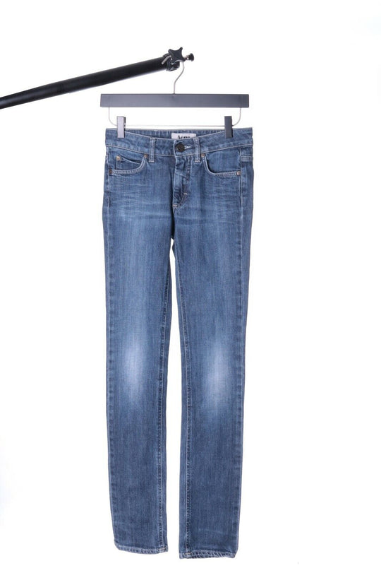 Women's ACNE Navy Cotton Denim HEX PURE Slim Jeans Size W 24 L 32