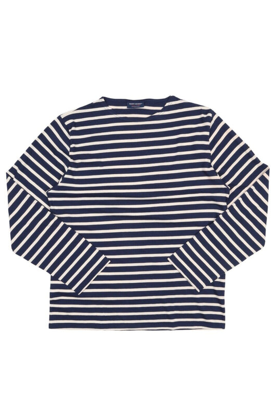 Men's SAINT JAMES Blue Striped Cotton Longsleeve T - Shirt Size 38 / 48 / M