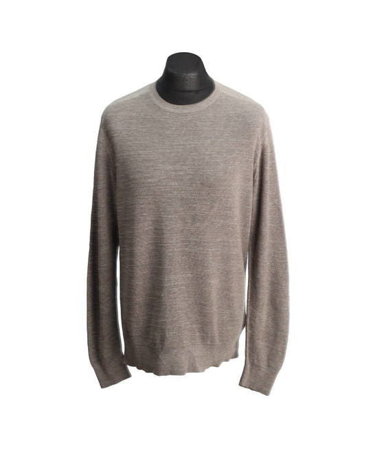 ALLSAINTS Groft Cotton Gray Crew Neck Jumper Men's  Sweater Size L