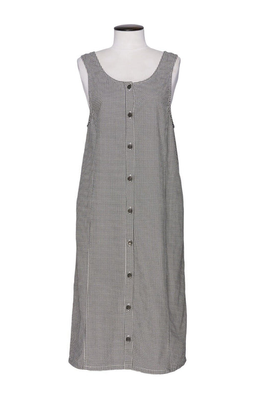 OBEY Sleeveless Tank Dress HoundsTooths Cotton Womens Size S