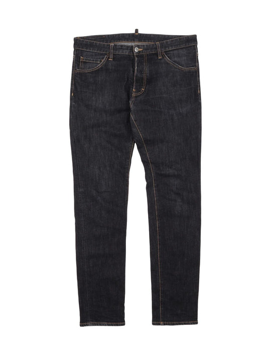 DSQUARED2 Denim Dark Grey Mens Slim Jeans Size 52 IT