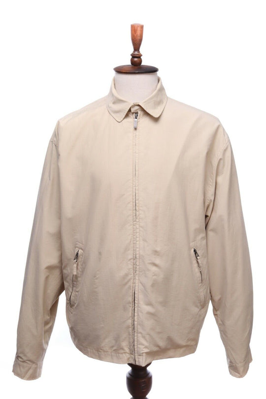 GANT Beige Windcheater Cotton Nylon Harrington Jacket Size XL