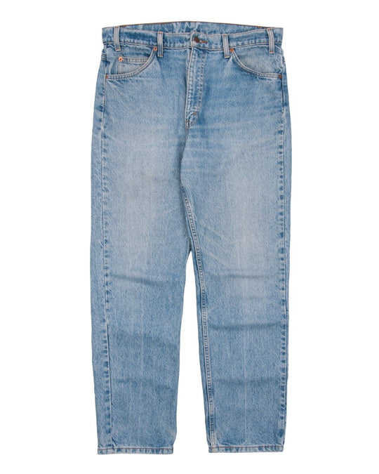 Vintage LEVIS 505 Jeans Blue Denim Cotton Men's Straight Leg Pants Size 36x30