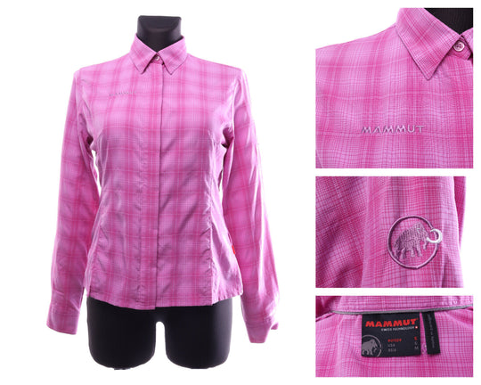 MAMMUT Pink Check Long Sleeve Shirt Size S