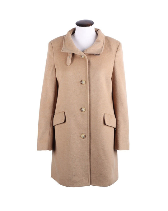 RALPH LAUREN Overcoat Beige Wool Women's Coat Size 8 US