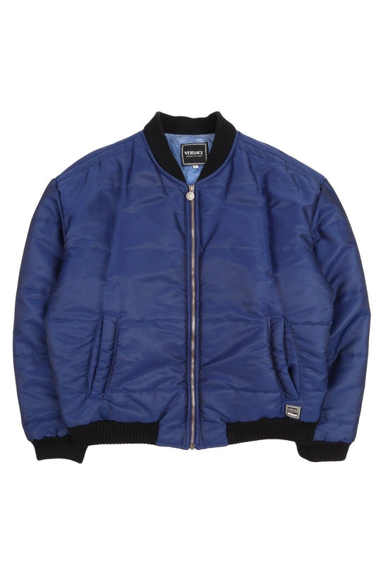 Vintage VERSACE Jacket Blue Mens Bomber Size L