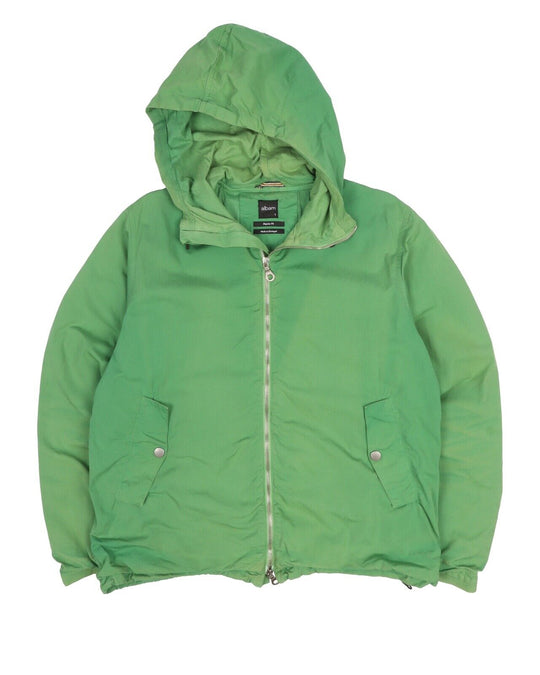 Men's ALBAM Green Cotton Casual Hooded Short Parka Jacket Size 1 / M