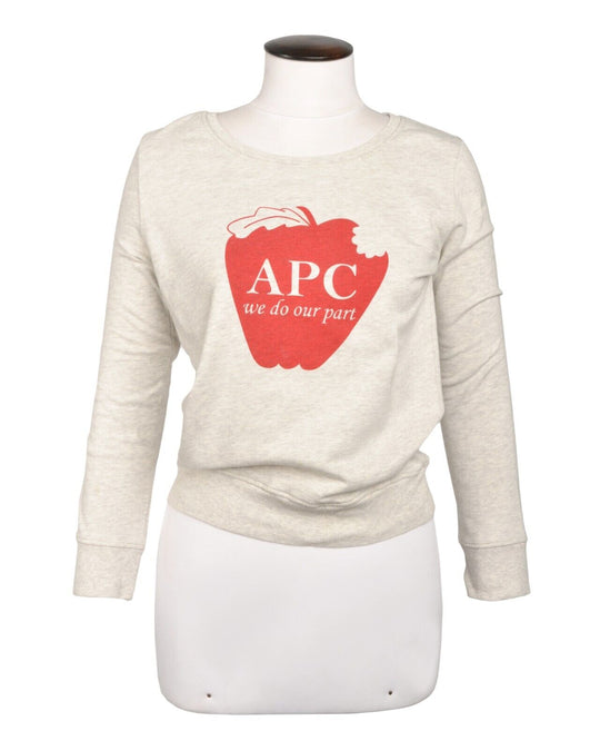 APC Sweatshirt Gray Cotton Logo Women's Size XS