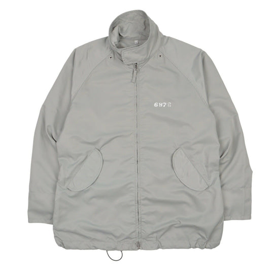 Men's 6876 Silver Grey Nylon Lightweight Bomber Jacket Size L