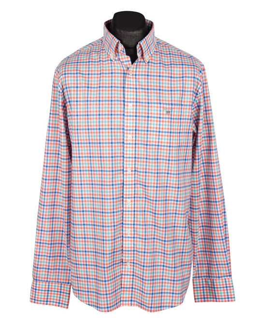 GANT Broadcloth Gingham Shirt Multicolor Check Men's Cotton Size L